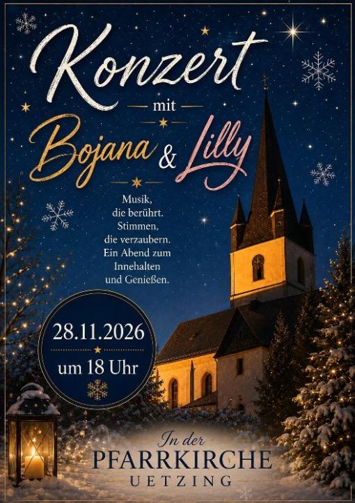 Konzert von Bojana und Lilly in der Pfarrkirche Uetzing
