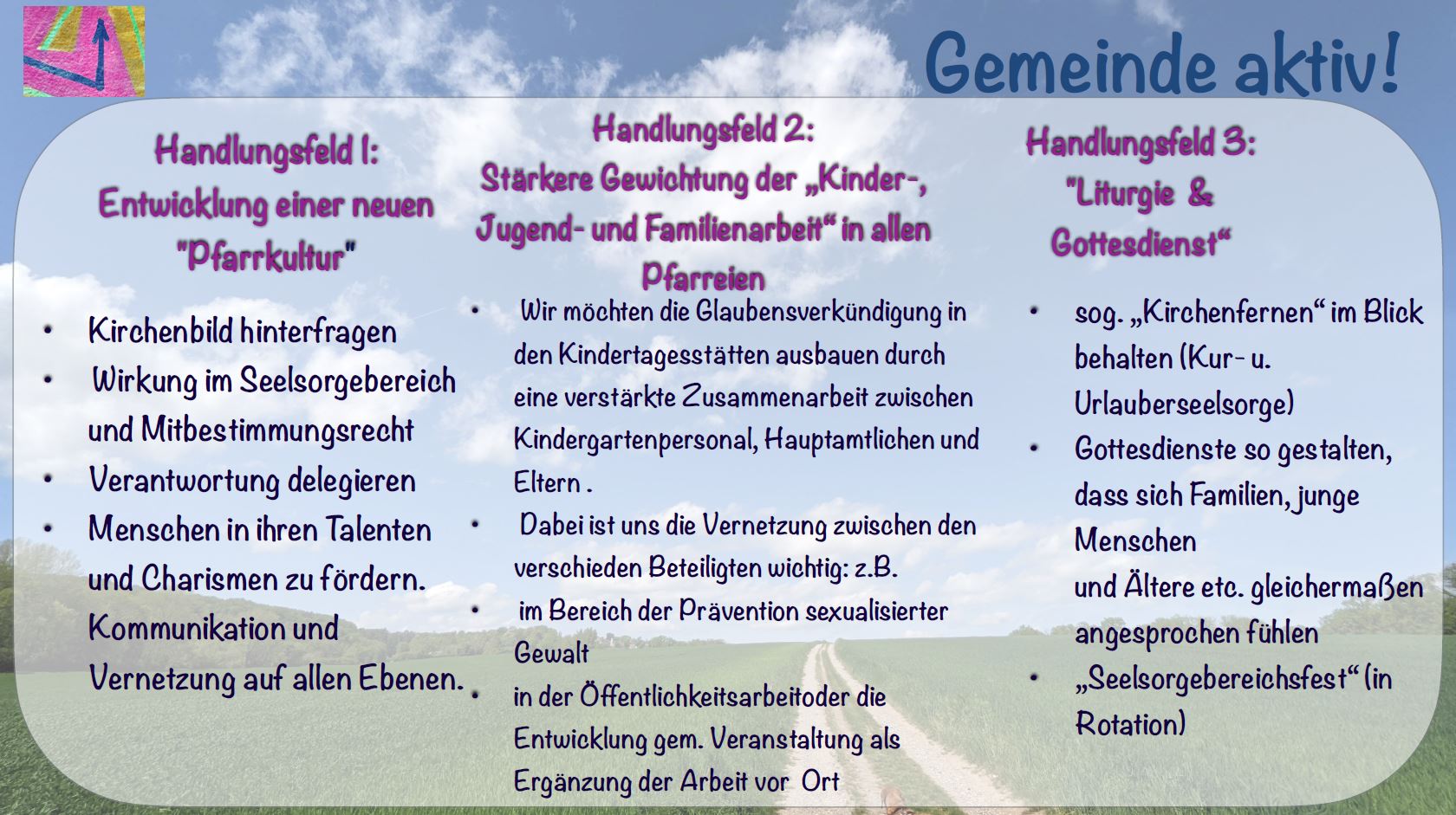 3 Handlungsfelder des Pastoralkonzeptes