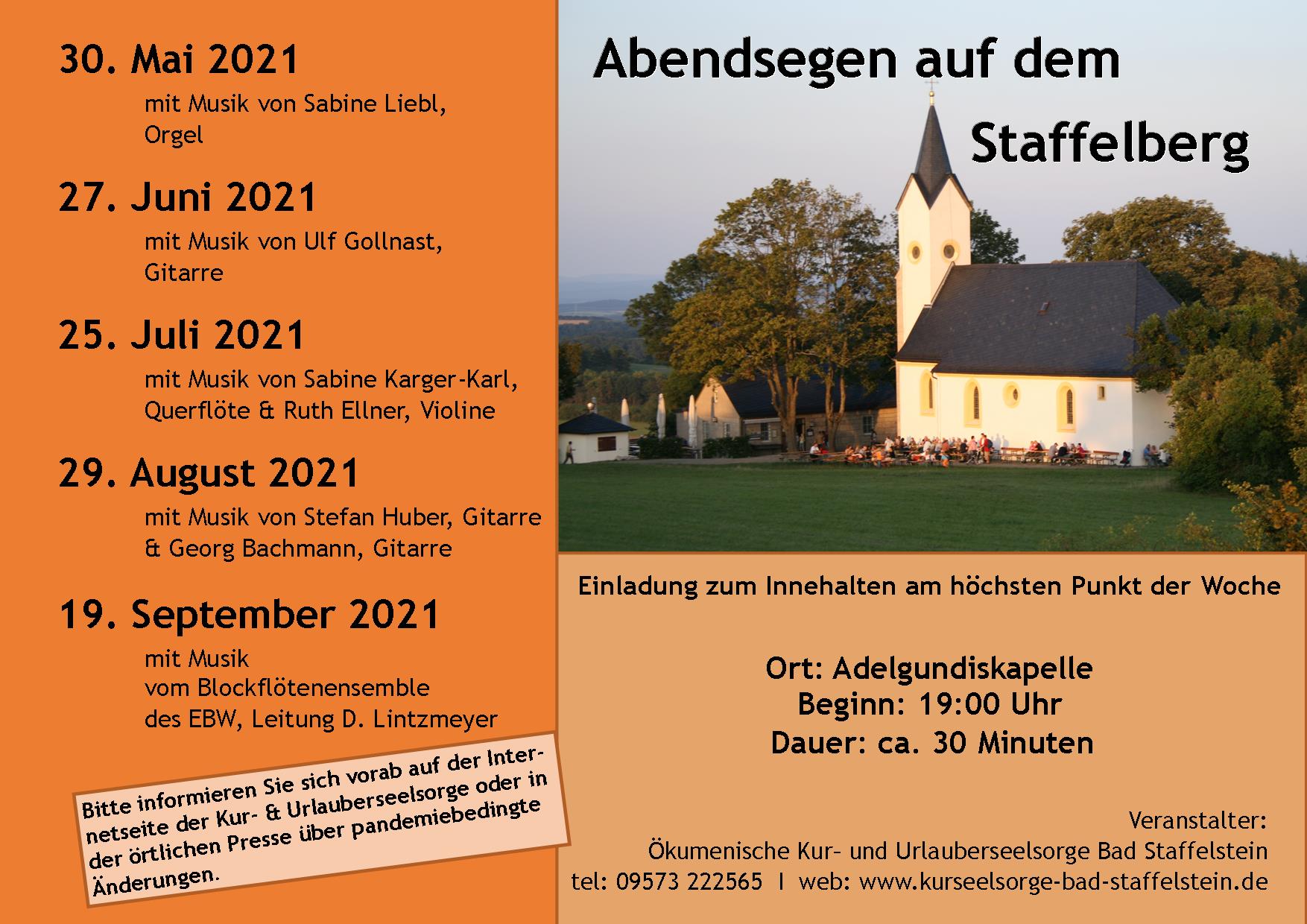 Abendsegen-Plakat 2021