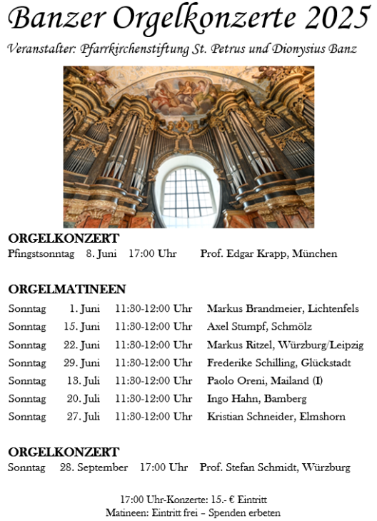 Banzer Orgelsommer 2025