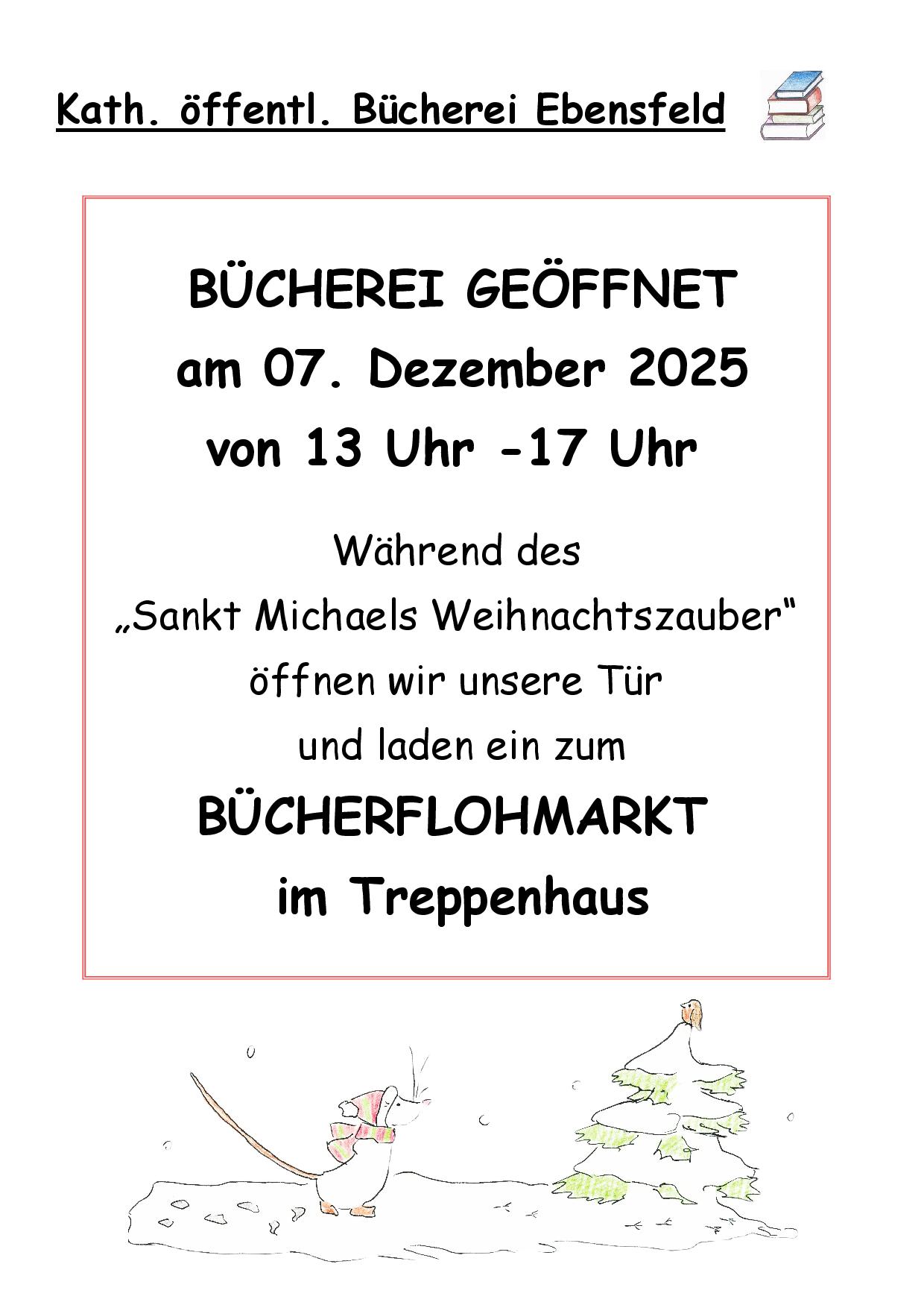 Bücherflohmarkt an St. Michaels Weihnachtszauber