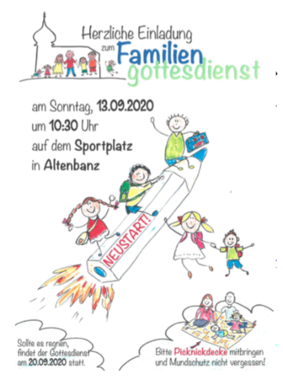 Familiengottesdienst Neustart 13.09.2020