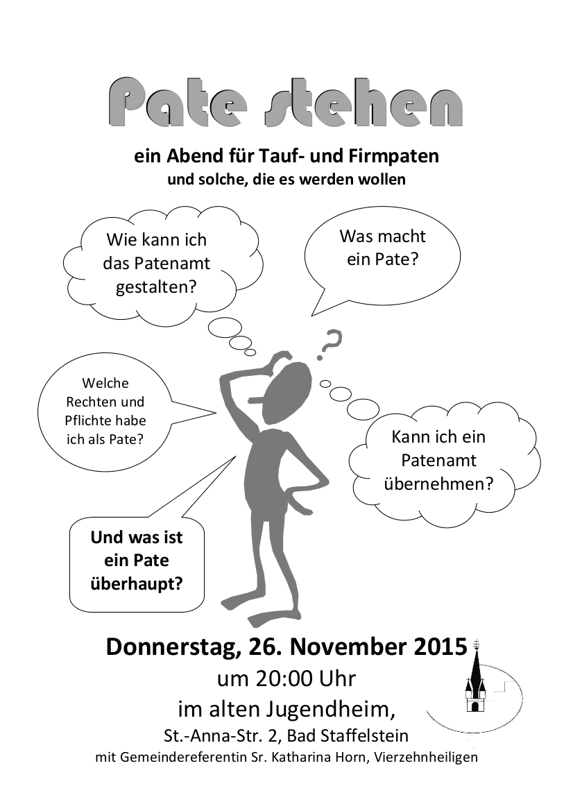 Pate stehen!