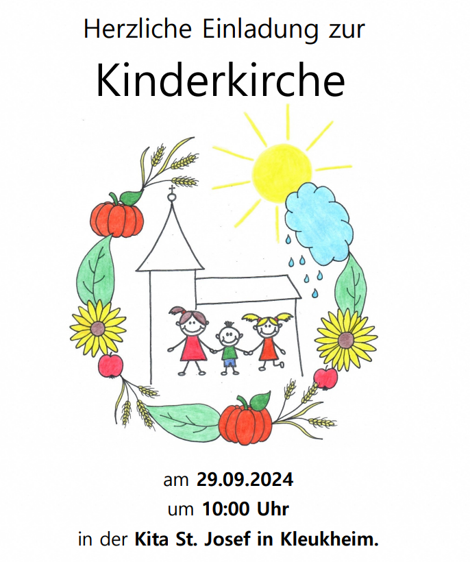 Plakat Erntedank St. Josef Kleukheim