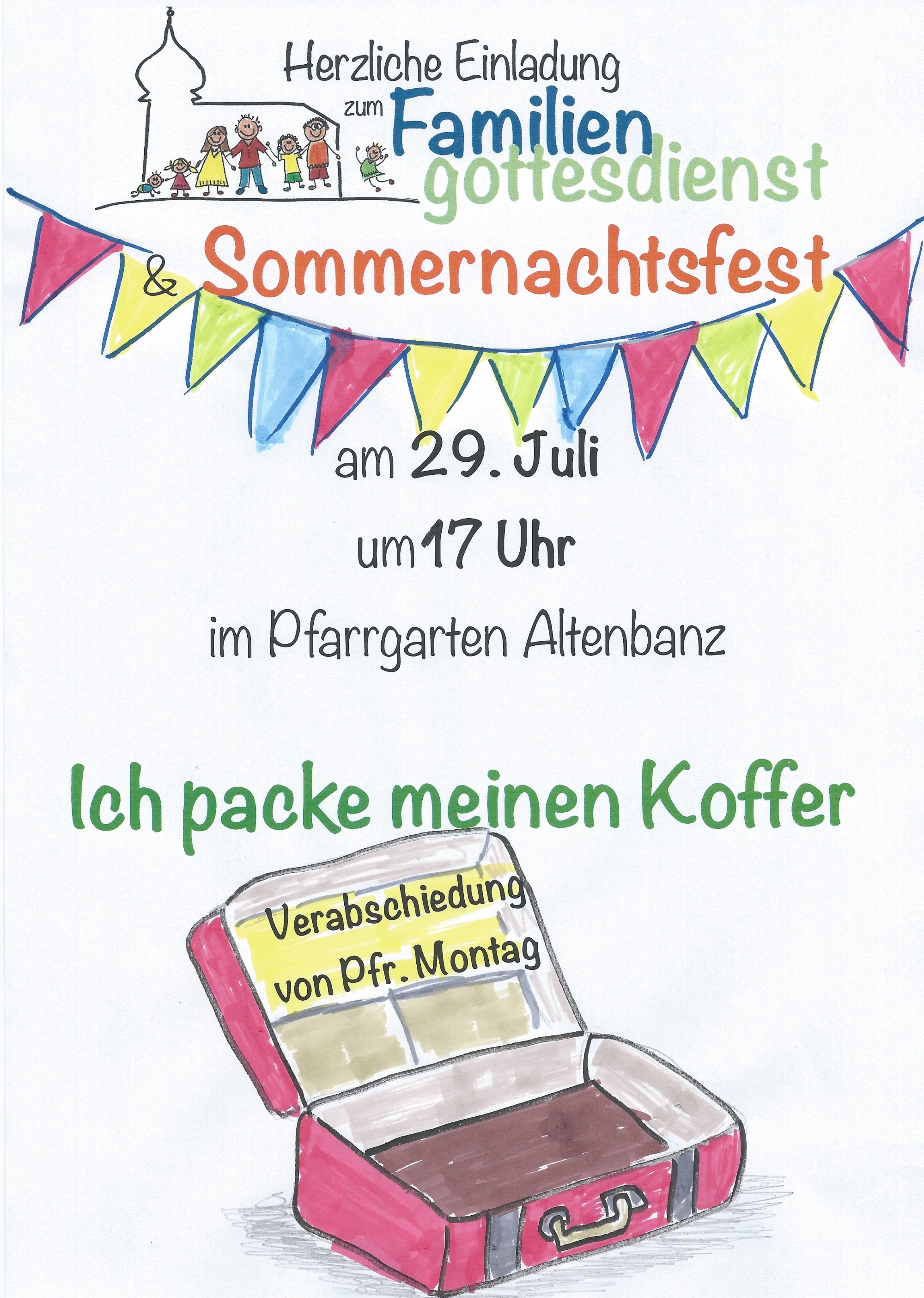 Plakat Familiengottesdienst 29.07.2023