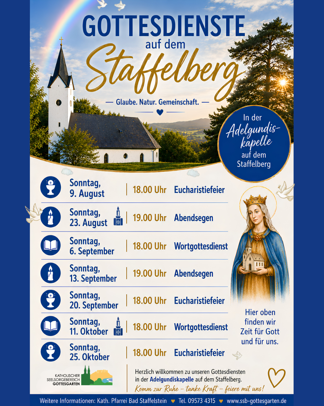 Plakat Gottesdienste Staffelberg