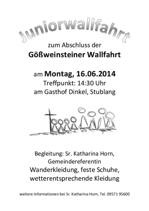 Plakat Juniorwallfahrt