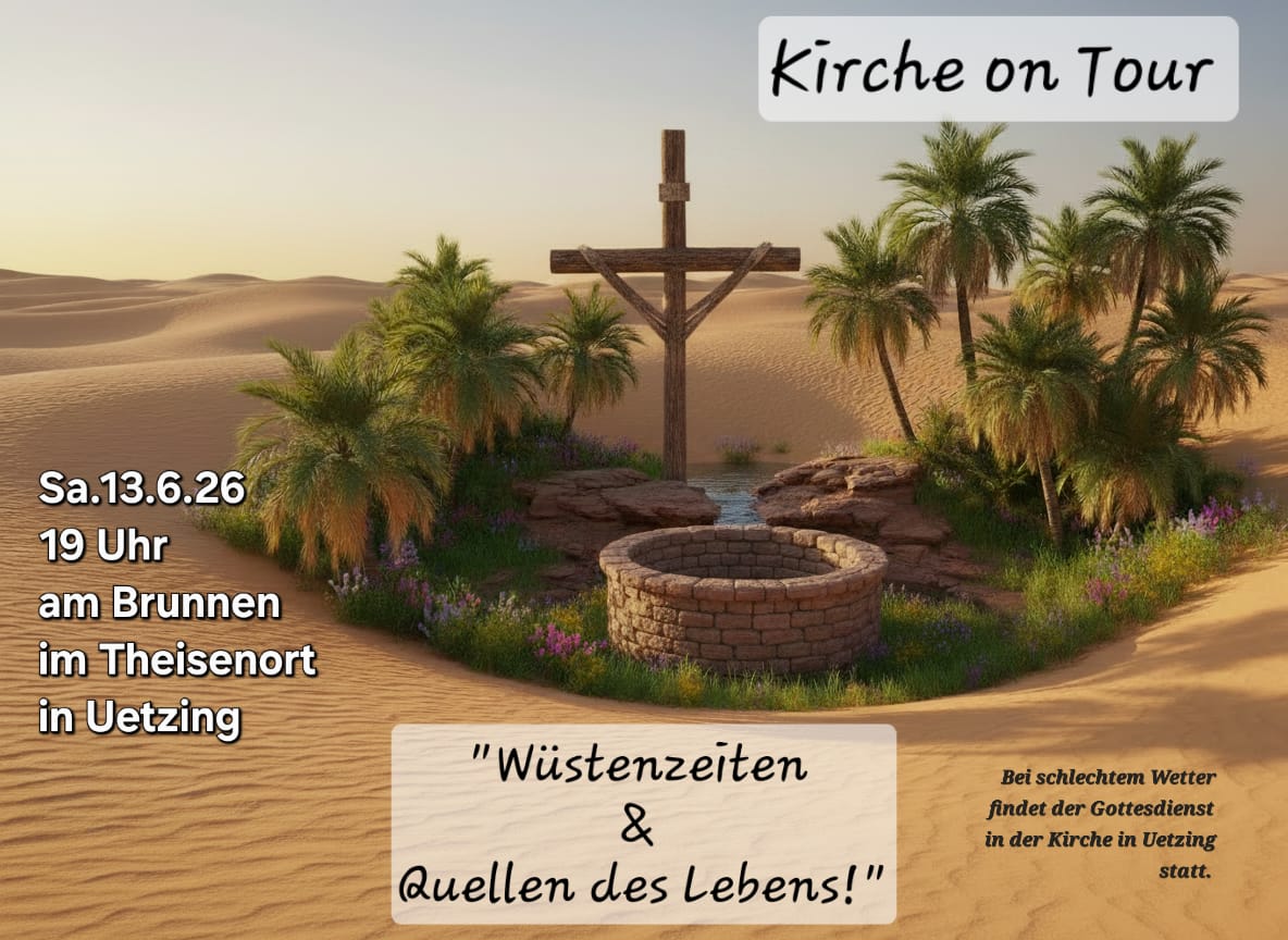 Plakat Kirche on Tour Wüstenzeiten und Quelle des Lebens