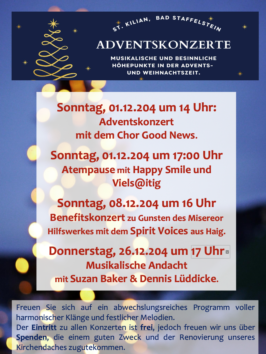 Plakat Konzerte Advent 2024
