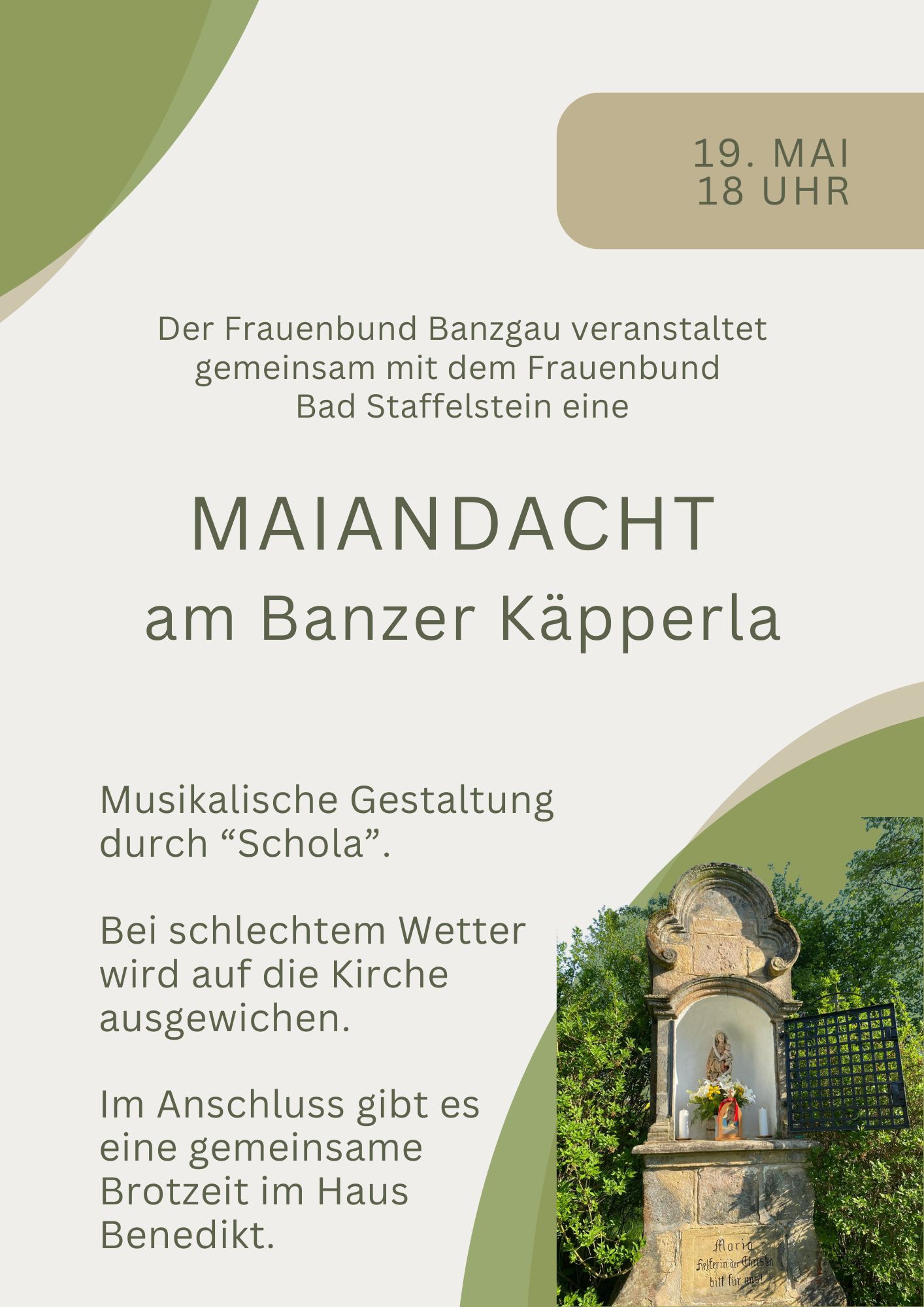 Plakat Maiandacht