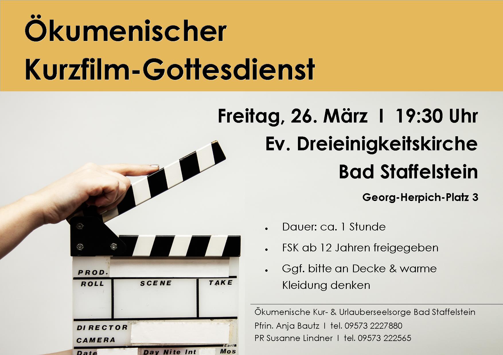 Plakat Ökumenischer Kurzfilm-Gottesdienst