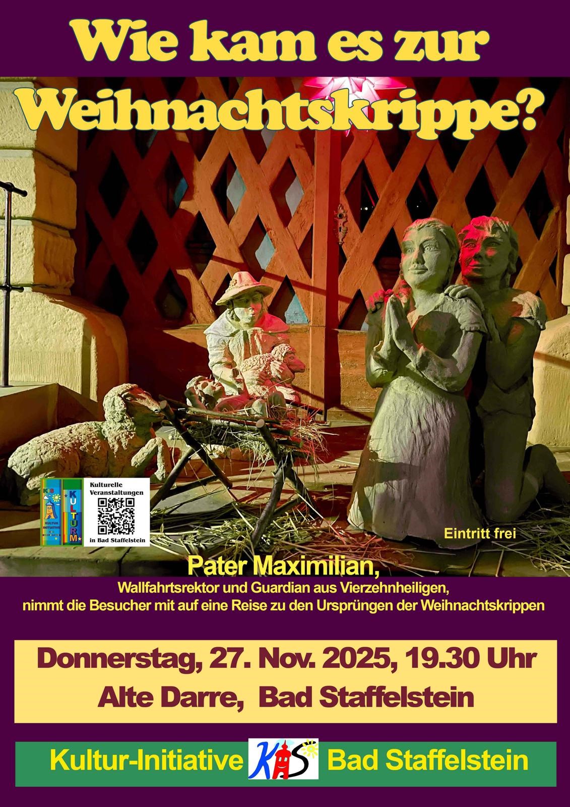 Plakat Wie kam es zur Weihnachtskrippe