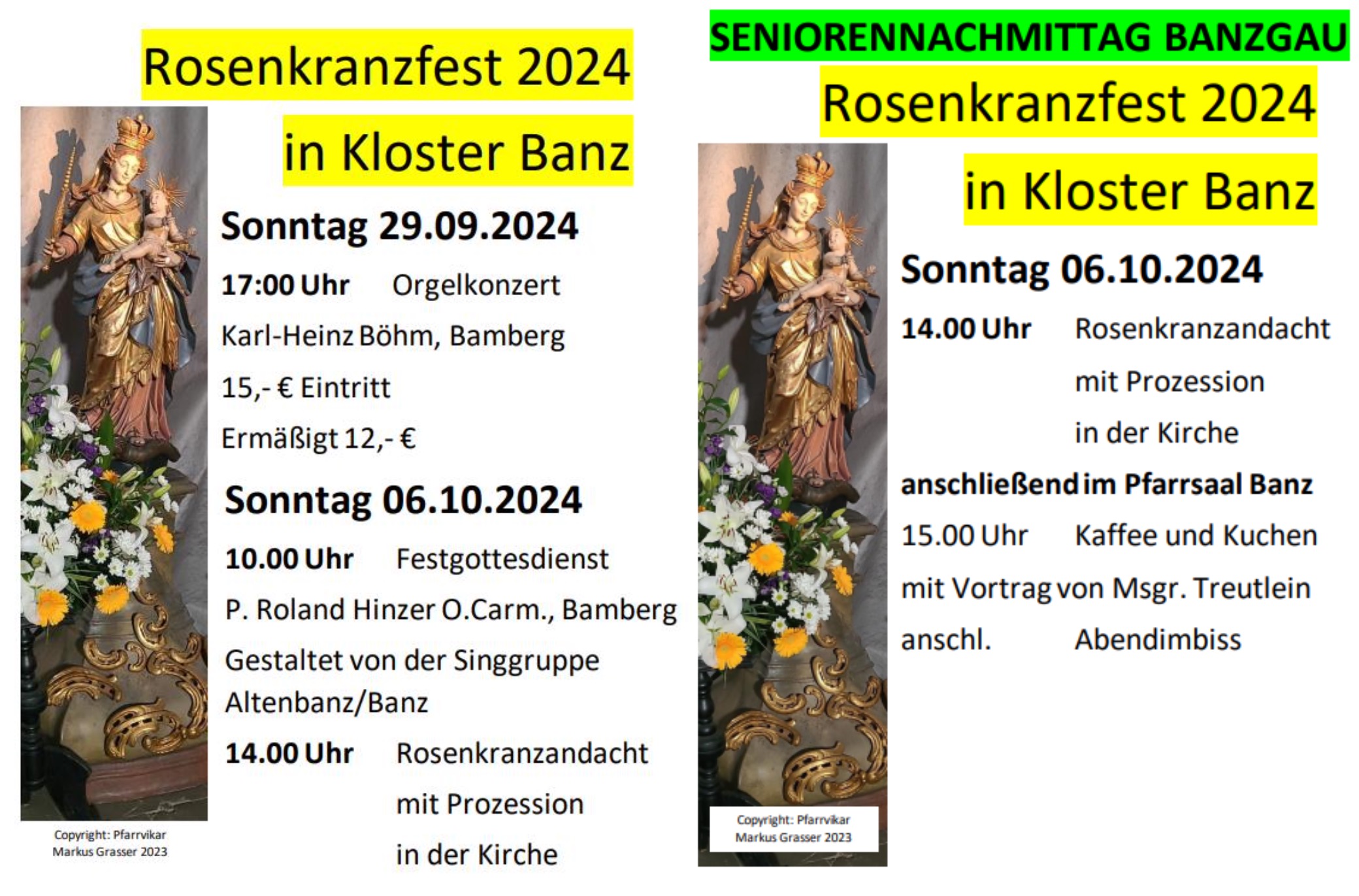 Rosenkranzfest Banz 2024