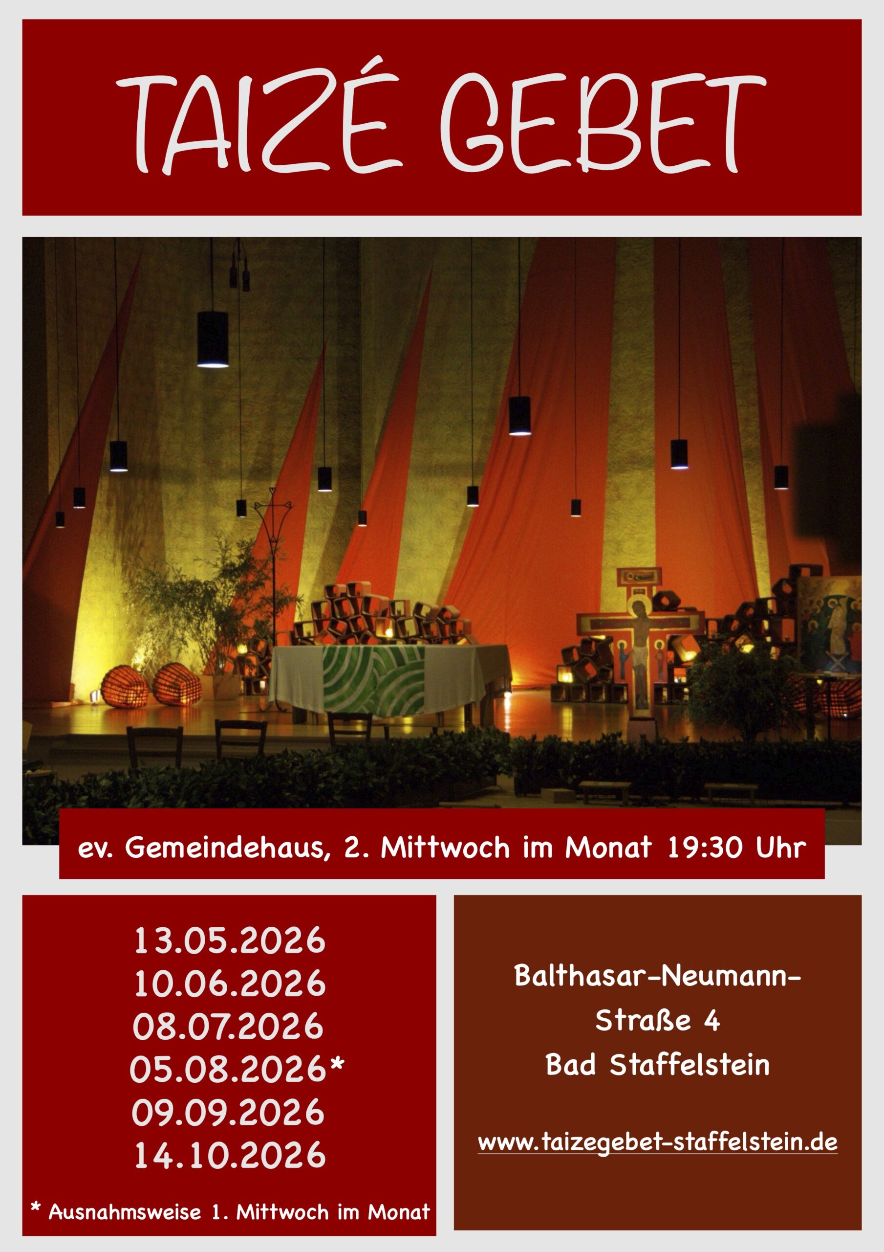 Termine Taizé Mai bis Oktober 2026