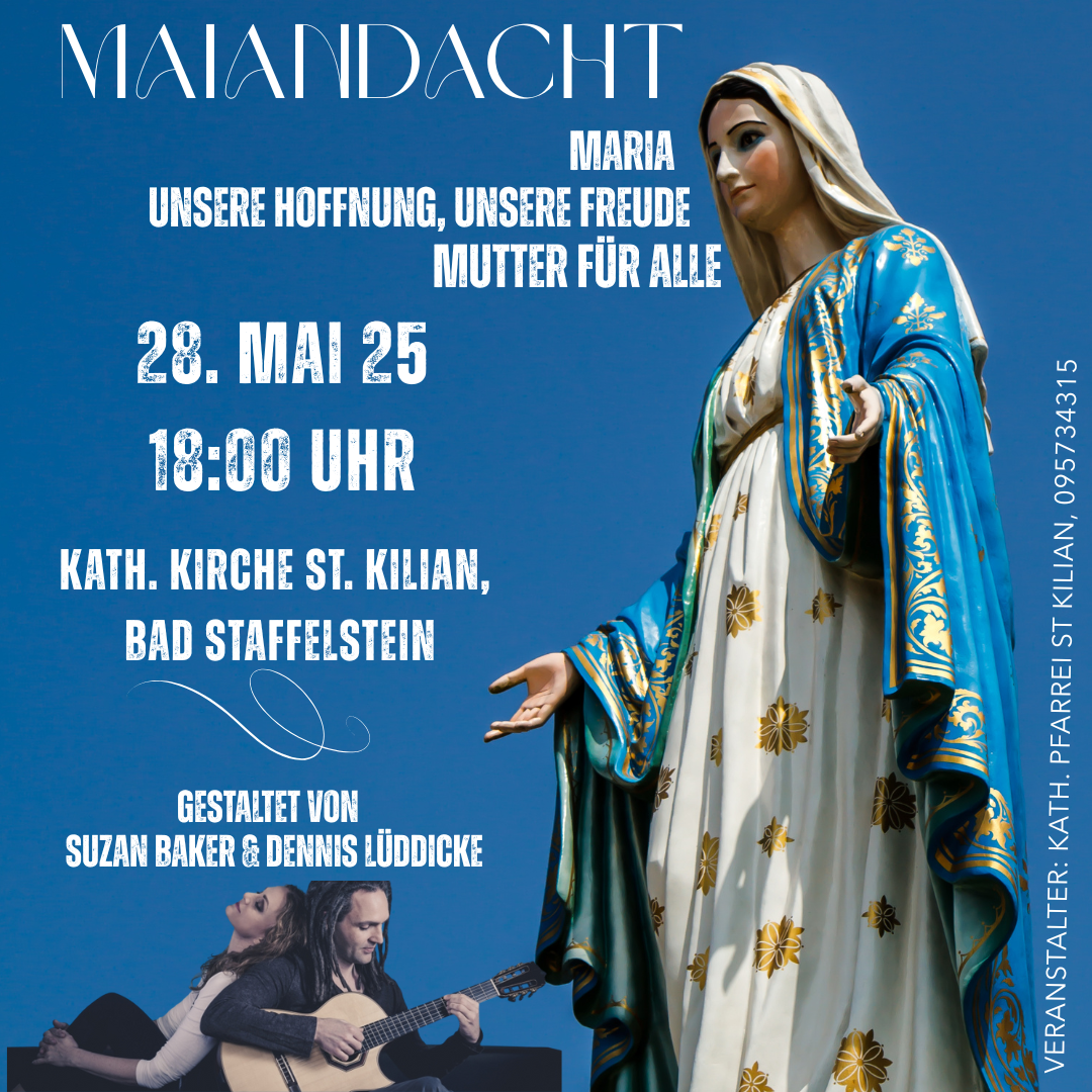 Veranstaltungsplakat Muttergottes mit Suzan Baker und Dennis Lüddicke